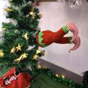 Ver imagem 2 de Pernas Duende Elfo Natalina Arvore Natal Chuta Movimento Flexivel Janela Porta Decoraçao Casa Loja V