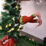Pernas Duende Elfo Natalina Arvore Natal Chuta Movimento Flexivel Janela Porta Decoraçao Casa Loja V - 2