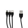 Cabo Carregador Usb Turbo 3 em 1 V8 Usb C Lightning 3 Metros - 1