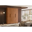 Ver imagem 1 de Guarda Roupa Casal 4 Portas e 3 Gavetas C- Pés Attore Amêndola Touch