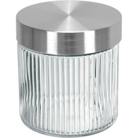 Pote Hermético de Vidro 850ml Transparente 12x11x11cm Mantimentos Cozinha Tampa