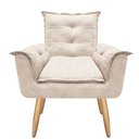 Ver imagem 3 de Poltrona Opala para Amamentação Decorativa Tecido Suede Para, Quarto,sala de Estar, Recepção Pés Pal