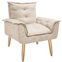 Ver imagem 2 de Poltrona Opala para Amamentação Decorativa Tecido Suede Para, Quarto,sala de Estar, Recepção Pés Pal