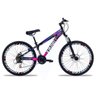 Bicicleta Aro 26 Vikingx 21V Shimano Freio Hidráulico - Preto com Rosa - 1