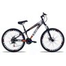 Bicicleta Aro 26 Vikingx 21V Freio Hidráulico Shimano Completo - Roxo com Laranja - 1