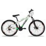 Bicicleta Aro 26 Vikingx 21V Freio Hidráulico Shimano Completo - Branco com Verde - 1