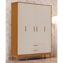 Ver imagem 2 de Guarda Roupa Infantil Flip 4 Portas e 2 Gavetas Areia Fosco/savana - Reller Móveis