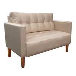 Kit Sofá Retrô Namoradeira 2 Lugares e 02 Poltronas Livia Suede Bege - D'Rossi - 2