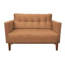 Ver imagem 3 de Kit Sofá Retrô Namoradeira 2 Lugares e 2 Poltronas Livia Suede Caramelo Sisal - D'Rossi