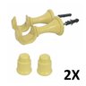 Kit 2 Suporte para Varão Cortina com Ponteira 19mm Marfim - 1