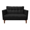 Ver imagem 3 de Kit Sofá Retrô Namoradeira 2 Lugares e 2 Poltronas Livia Suede Preto - D'Rossi