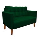 Ver imagem 2 de Kit Sofá Retrô Namoradeira 2 Lugares e 2 Poltronas Livia Suede Verde - D'Rossi