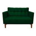 Ver imagem 3 de Kit Sofá Retrô Namoradeira 2 Lugares e 2 Poltronas Livia Suede Verde - D'Rossi