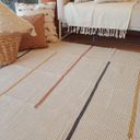 Ver imagem 2 de Tapete Tear Artesanal Design Linhas Mostarda Terra 150x200