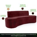 Ver imagem 3 de Sofá 3 Lugares 180cm Mônaco Veludo Marsala - Nexta Casa