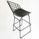 Ver imagem 5 de Kit 2 Banquetas BERTOIA preta altura 70cm - Direto de Fábrica