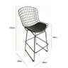 Kit 2 Banquetas BERTOIA preta altura 70cm - Direto de Fábrica - 6