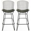 Ver imagem 1 de Kit 2 Banquetas BERTOIA preta altura 70cm - Direto de Fábrica