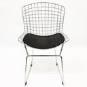 Ver imagem 1 de Cadeira pra cozinha Bertoia cromada assento preto - Direto de Fábrica