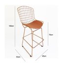 Ver imagem 6 de Kit 2 Banquetas BERTOIA Cobre altura 70cm - Direto de Fábrica