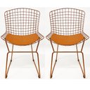 Ver imagem 1 de Kit 2 Cadeiras para cozinha BERTOIA cobre assento cobre - Direto de Fábrica