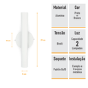 Ver imagem 6 de Arandela Parede Foco Duplo Slim Palito - Branco + Led Gu10