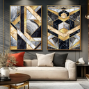 Ver imagem 2 de Quadro Decorativo Duo Abstrato Formas Orgânicas
