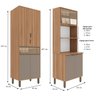 Cozinha Modulada Completa Beatriz Nogal Damasco - Alj Móveis - 4