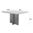 Ver imagem 3 de Mesa de Jantar Olímpia 90cm Mdf Canto Copo e com 4 Cadeiras Safira