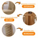 Ver imagem 6 de Mesa de Jantar Olímpia 90cm Mdf Canto Copo e com 4 Cadeiras Safira