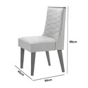 Ver imagem 4 de Mesa de Jantar Olímpia 90cm Mdf Canto Copo e com 4 Cadeiras Safira