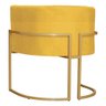 Poltrona Decorativa Sala de Estar Luana Base Gold Suede - 7