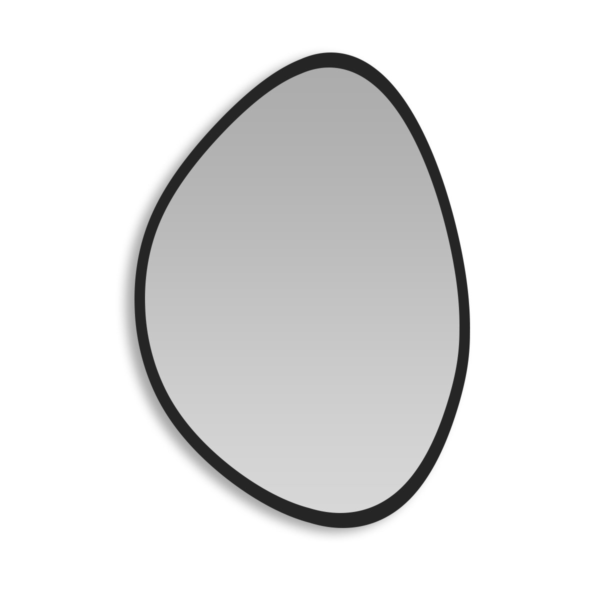 Espelho Orgânico de Parede Decorativo 50x64cm - Preto Decore Casa