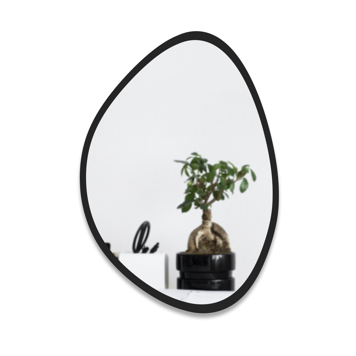 Espelho Orgânico de Parede Decorativo 50x64cm - Preto Decore Casa - 2