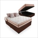 Ver imagem 1 de Cama Box Baú Viúva + Colchão de Molas Ensacadas Anjos Classic 128cm