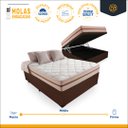 Ver imagem 2 de Cama Box Baú Viúva + Colchão de Molas Ensacadas Anjos Classic 128cm