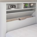 Ver imagem 6 de Cama Solteiro para Colchão 188x88cm com 2 Gavetas e Nichos Zuri Branco S01 - Mpozenato