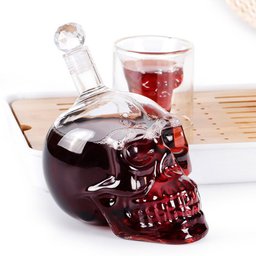 Garrafa de Vidro Crystal Head Caveira Skull Crânio 1 Litro - 4