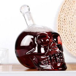 Garrafa de Vidro Crystal Head Caveira Skull Crânio 1 Litro - 3