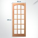 Ver imagem 2 de Folha de Porta Maciça em Eucalipto Acabamento Natural 210x60cm PM13 Formosa Cruzeiro Portas