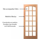 Ver imagem 3 de Folha de Porta Maciça em Eucalipto Acabamento Natural 210x60cm PM13 Formosa Cruzeiro Portas