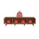 Ver imagem 4 de Rack para TV até 75 Polegadas 3 Portas 180cm Canela Kappesberg