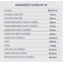Ver imagem 2 de Fogão A Lenha Nº 02 Direito Ferro Fundido Preto 3E