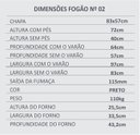 Ver imagem 2 de Fogão A Lenha Nº 02 Direito Ferro Fundido Preto 3E