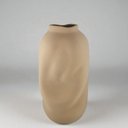 Ver imagem 1 de Vaso Decorativo em Ceramica Marrom Rustico Voluta Ii 32cm