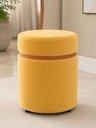 Ver imagem 4 de Kit de Puff Superior Cobre Fosco, Cor Amarelo Claro Veludo - Let Móveis