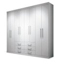 Ver imagem 3 de Guarda Roupa Casal Master Havana com 8 Portas 6 Gavetas Branco Santos Andirá