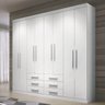 Guarda Roupa Casal Master Havana com 8 Portas 6 Gavetas Branco Santos Andirá - 1