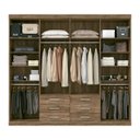 Ver imagem 2 de Guarda-roupa Casal 8 Portas 6 Gavetas Havana Master Santos Andirá