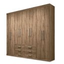 Ver imagem 3 de Guarda-roupa Casal 8 Portas 6 Gavetas Havana Master Santos Andirá
